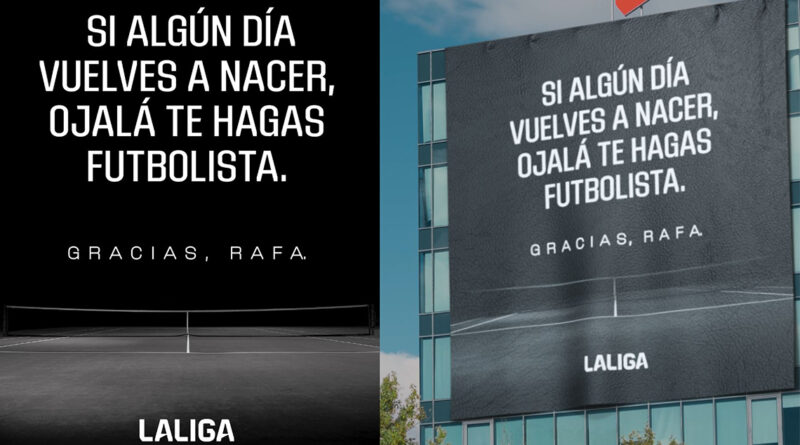 Con una acción, creada por El Ruso de Rocky, con un mensaje de gratitud y que recuerda al mundo su otra pasión: el fútbol